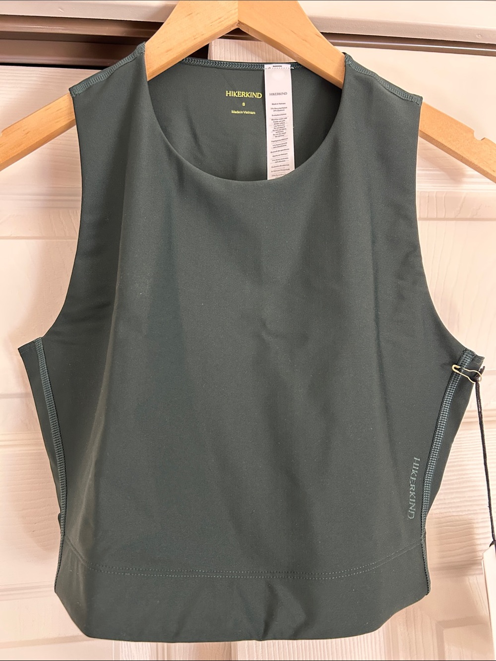 Hikerkind Performance Base Top 01 Women's Crop Tank Conifer Green Size Small